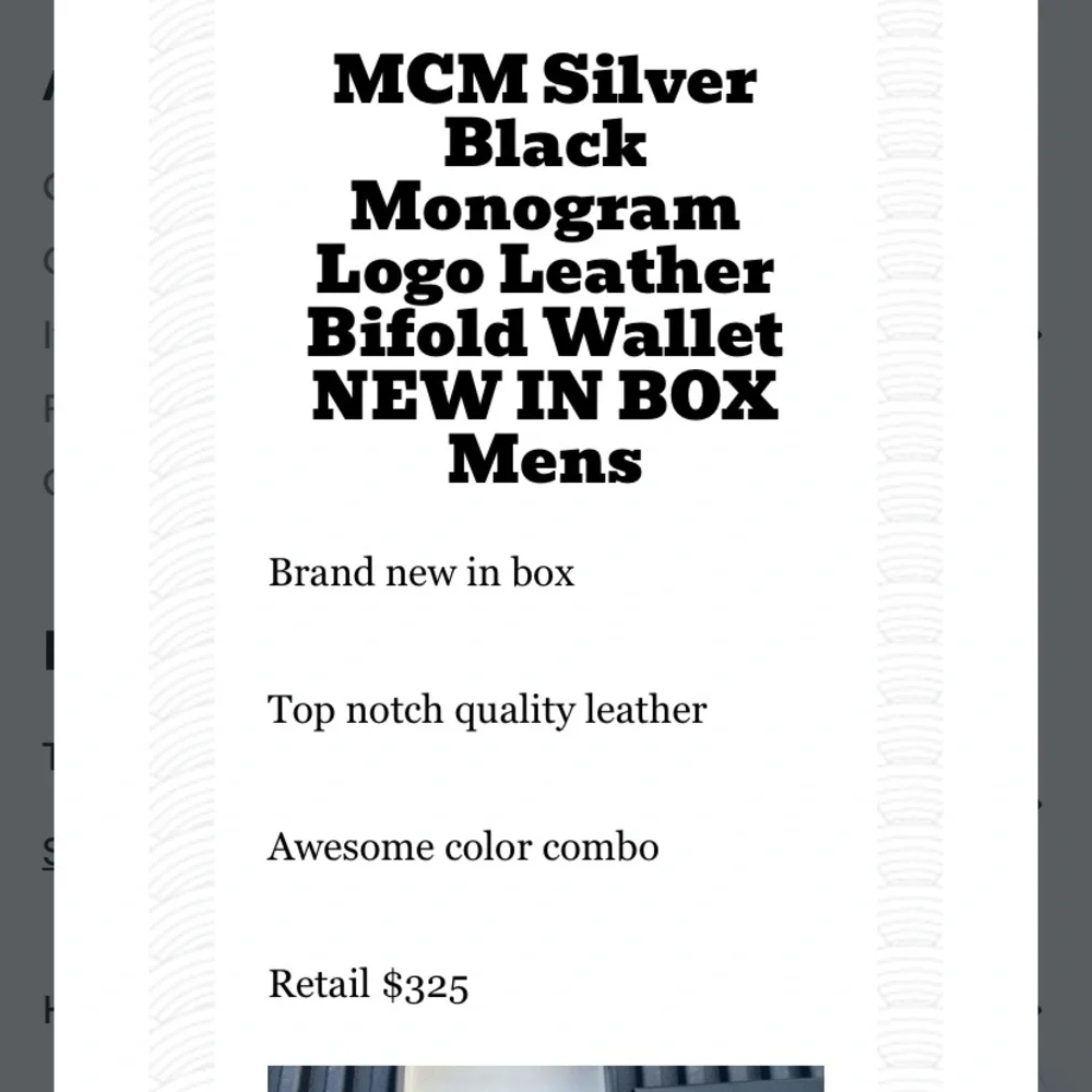 MCM Metallic Leather Card Holder